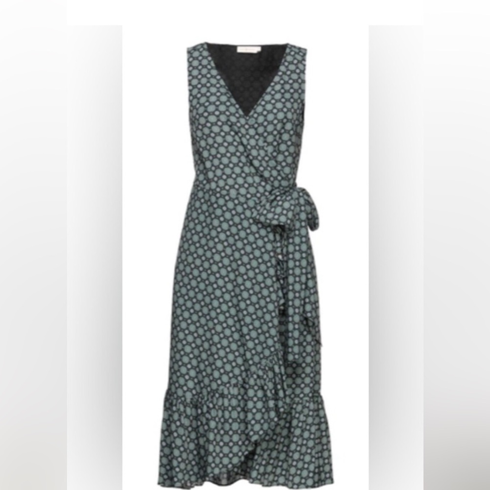 Tory Burch ruffle wrap dress.